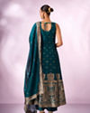 Mohey Women Green Art Silk Anarkali Suit with Embroidery