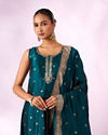 Mohey Women Green Art Silk Anarkali Suit with Embroidery