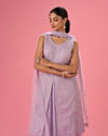 Mohey Women Purple Passion Net Palazzo Suit