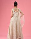 Mohey Women Elegant Cream Anarkali Suit
