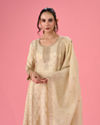 Mohey Women Elegant Cream Anarkali Suit