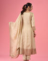 Mohey Women Elegant Cream Anarkali Suit