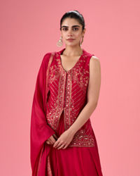 Mohey Women Rani Pink Palazzo Suit