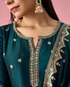 Mohey Women Green Art Silk Anarkali Suit with Sequin Work
