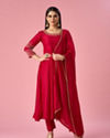 Mohey Women Pink Art Silk Anarkali Suit