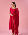 Mohey Women Pink Art Silk Anarkali Suit