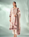 Mohey Women Cream Art Silk Stitched Suit with Embroidery