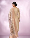 Mohey Women Cream Silk Stitched Suit with Hand Embroidery