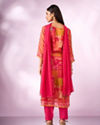 Mohey Women Pink Chinon Stitched Suit with Hand Embroidery