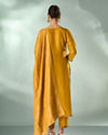 Mohey Women Mustard Yellow Tissue Stitched Suit with Embroidery