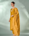 Mohey Women Mustard Yellow Tissue Stitched Suit with Embroidery