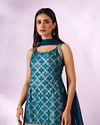 Mohey Women Blue Art Silk Palazzo Suit with Sequin Work