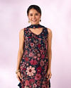Mohey Women Indigo Blue Georgette Palazzo Suit with Sequin Work