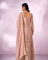 Mohey Women Light Pink Chinon Kurti with Sequin Work