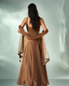 Mohey Women Green Organza Anarkali Suit with Hand Embroidery