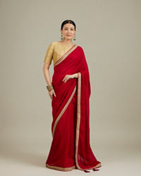 Mohey Women Splendid Dark Red Saree