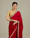 Mohey Women Splendid Dark Red Saree image number 1