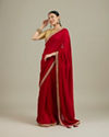 Mohey Women Splendid Dark Red Saree image number 2