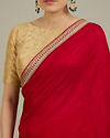 Mohey Women Splendid Dark Red Saree image number 3