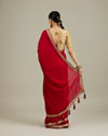 Mohey Women Splendid Dark Red Saree image number 4