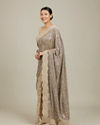 Mohey Women Sandstone Beige Rhinestone Work Saree image number 2