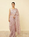 Mulberry Floral Patterned Saree image number 0