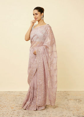 Mulberry Floral Patterned Saree image number 2