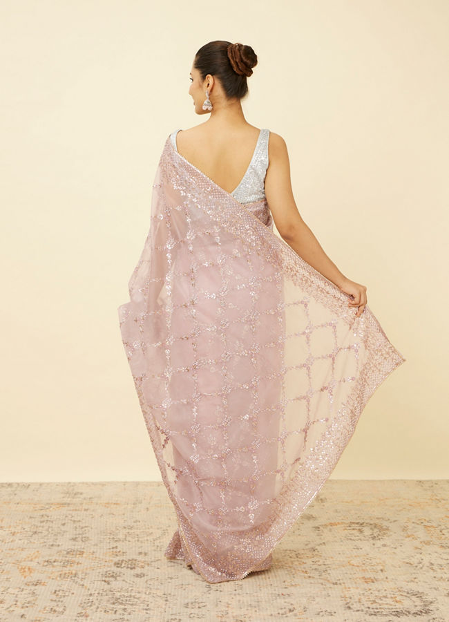 Mohey Women Mulberry Floral Patterned Saree