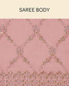 Mohey Women Fairy Tale Pink Saree with Floral Patterns