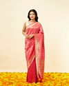 Rani Pink Stone Work and Zari Weave Saree