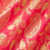 Rani Pink Stone Work and Zari Weave Saree