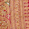 Berry Red Floral Buta Patterned Cutdana Embroidered Bridal Saree