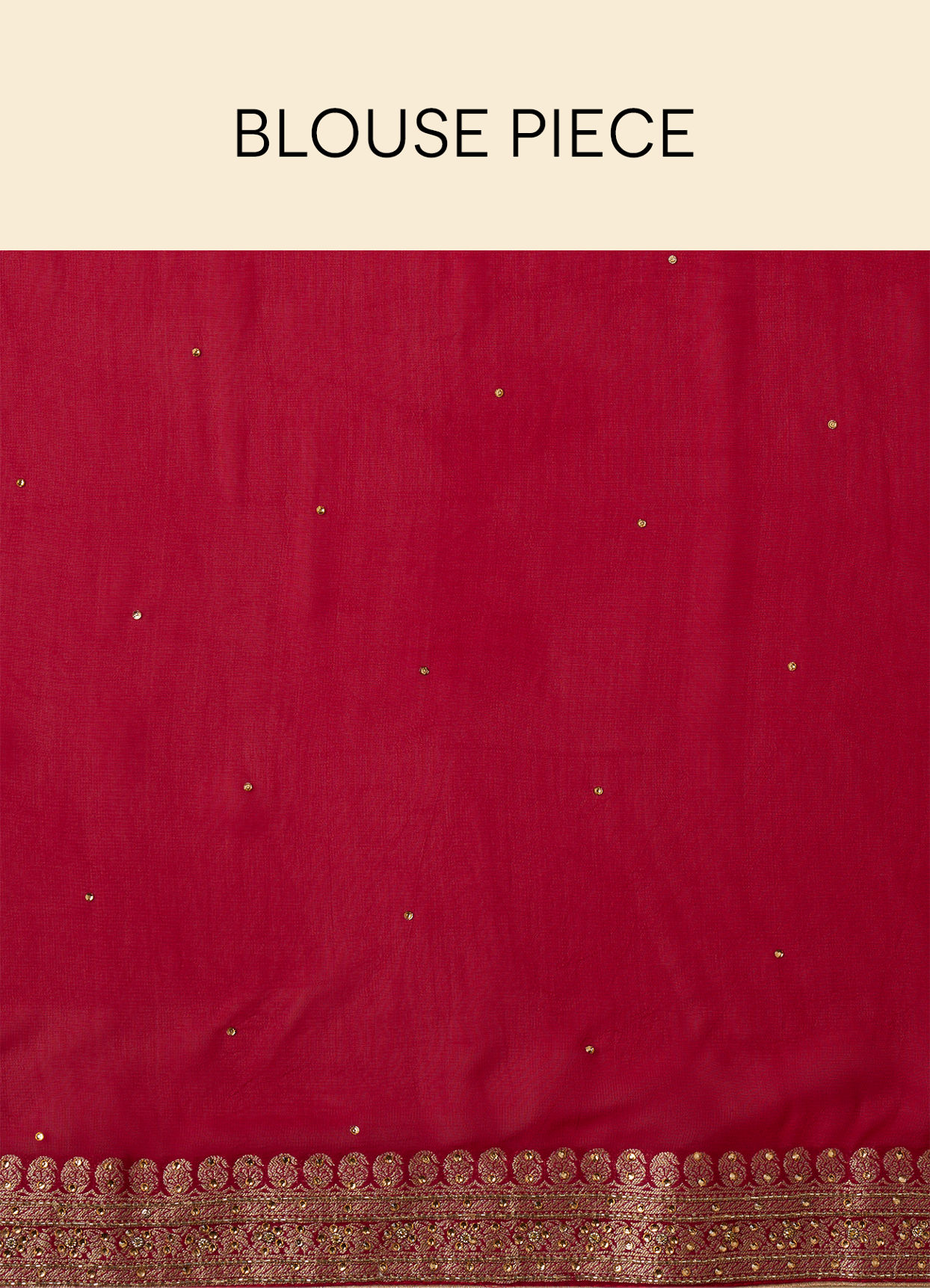 Mohey Women Berry Red Floral Buta Patterned Cutdana Embroidered Bridal Saree