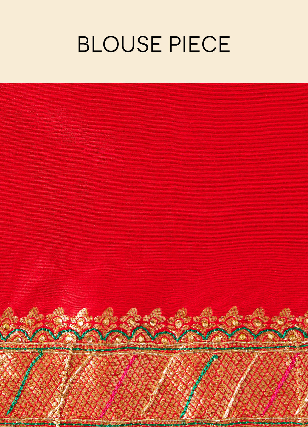 Blaze Orange Paisley Patterned Saree image number 5