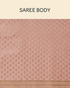 Mohey Women Coral Pink Buta Motif Saree
