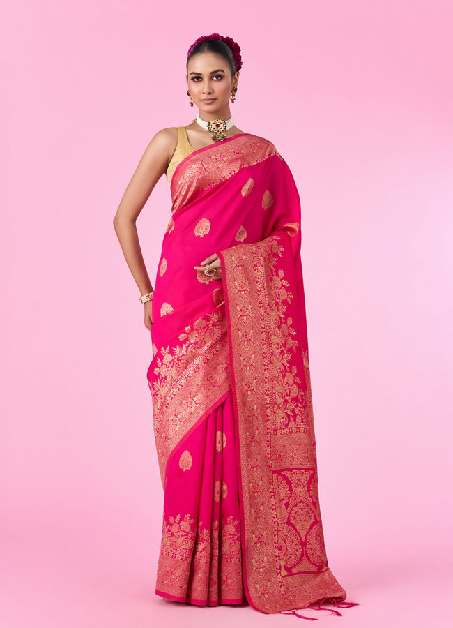 Mohey Women Pink Elegance Traditional Saree
