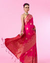 Mohey Women Pink Elegance Traditional Saree