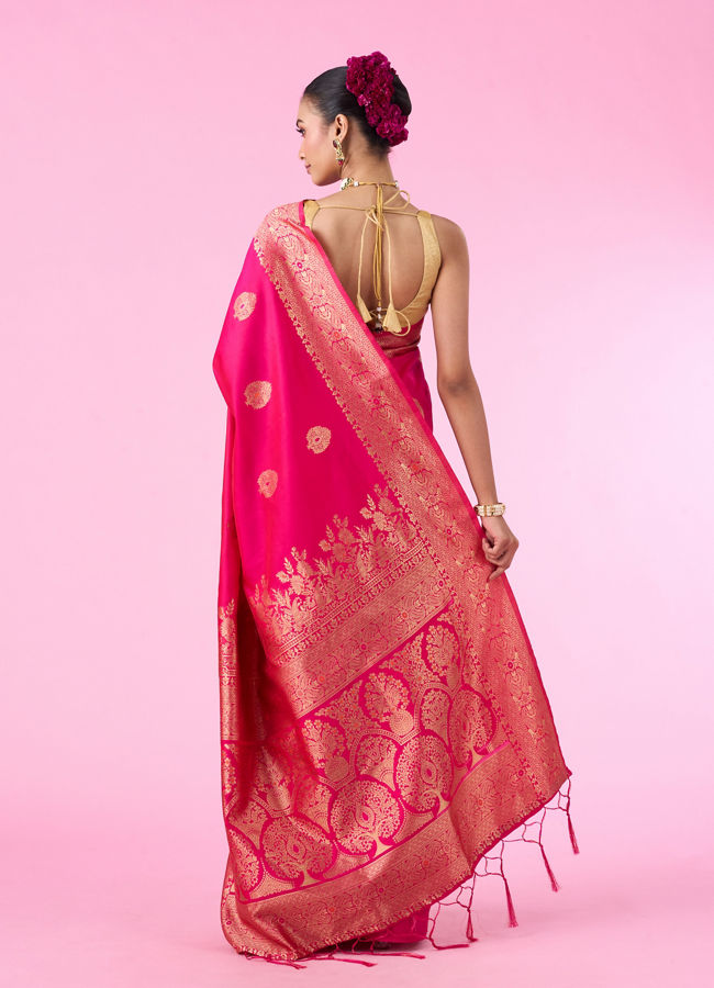 Mohey Women Pink Elegance Traditional Saree