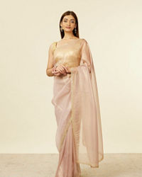 Mohey Women Purple Cutdana Work Saree