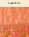Mohey Women Shell Pink Chanderi Saree with Botanical Prints