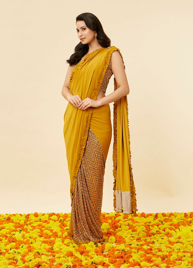 Mustard Yellow Saree Shapewear - SareeShadow