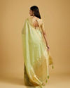 Mohey Women Emerald Glow Chanderi Saree