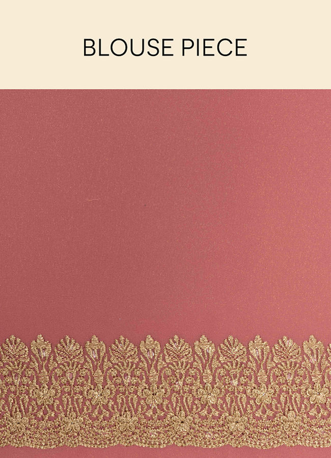 Mohey Women Flamingo Pink Diamond Patterned Saree