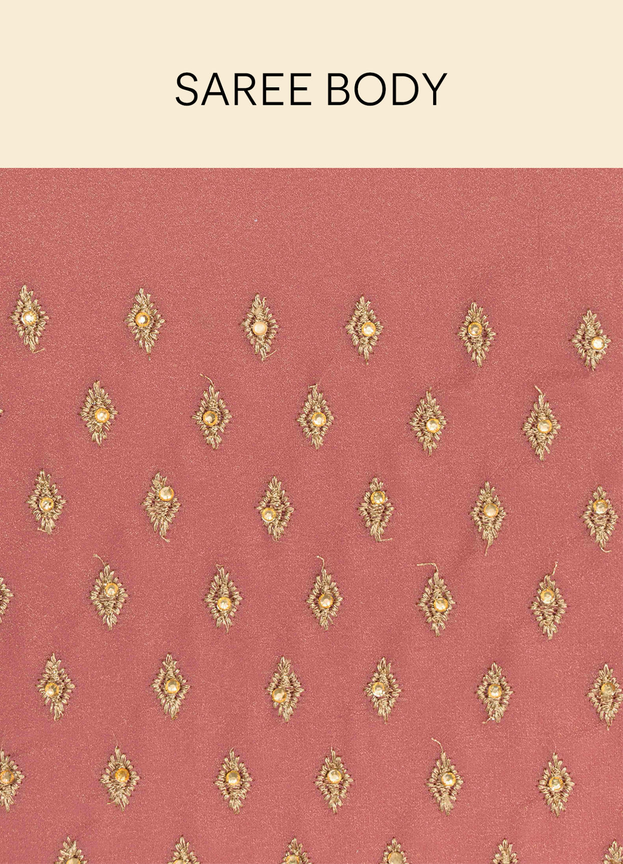 Mohey Women Flamingo Pink Diamond Patterned Saree