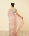 Mohey Women Rose Shadow Pink Floral Patterned Saree