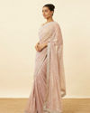 Lilac Saree with Mirror Work and Ornate Borders image number 3