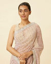 Lilac Saree with Mirror Work and Ornate Borders image number 1