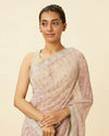Mohey Women Lilac Saree with Mirror Work and Ornate Borders