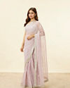 Mohey Women Carnation Pink Sequin Work Saree
