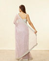 Mohey Women Carnation Pink Sequin Work Saree